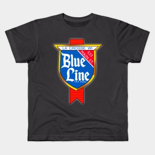 Blue Line Tattoo Beer Style logo Kids T-Shirt